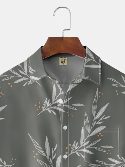 Men's Vintage Print Casual Breathable Short Sleeve Hawaiian Shirt