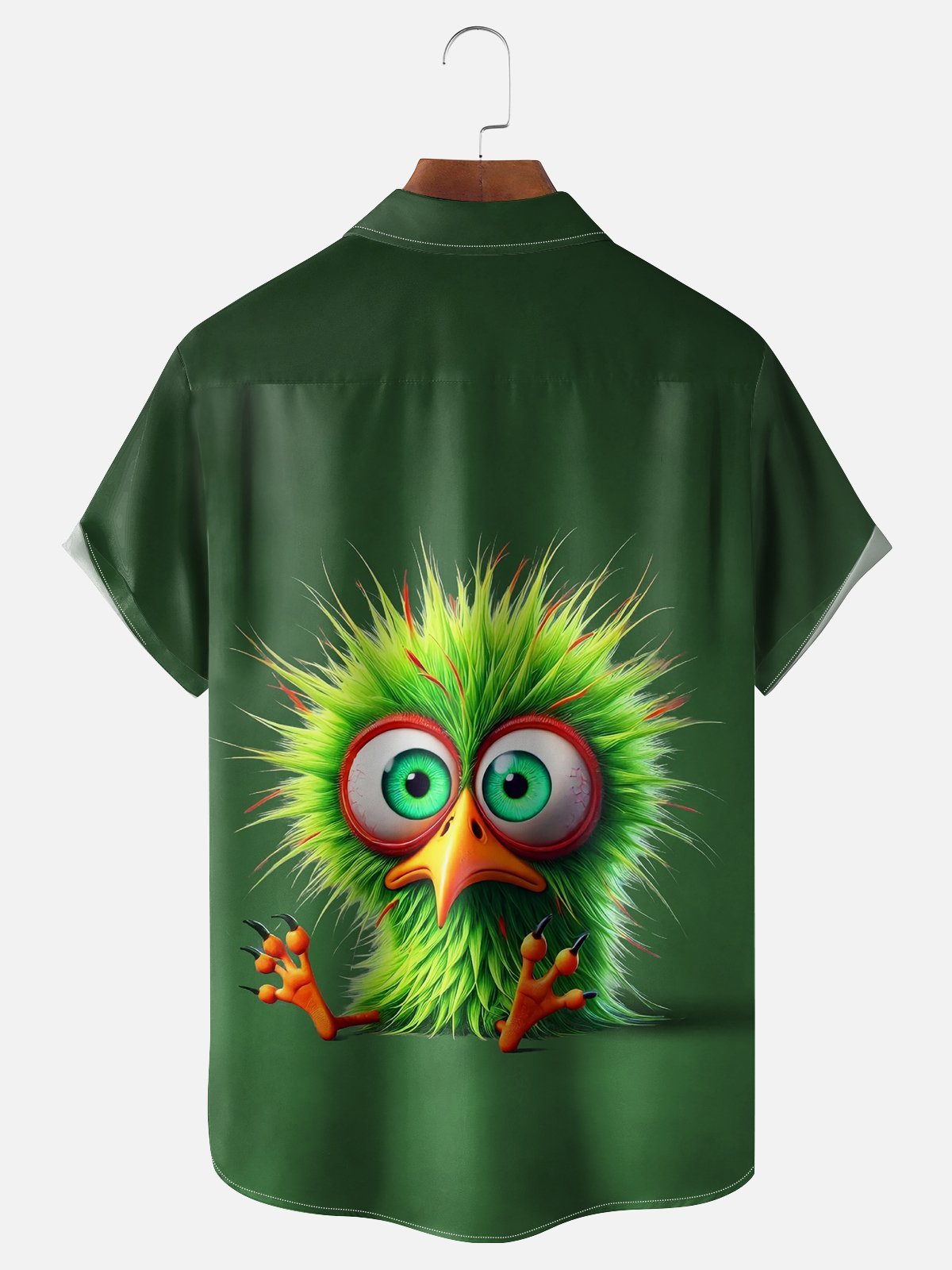 Moisture-wicking Silly Chicken Chest Pocket Hawaiian Shirt