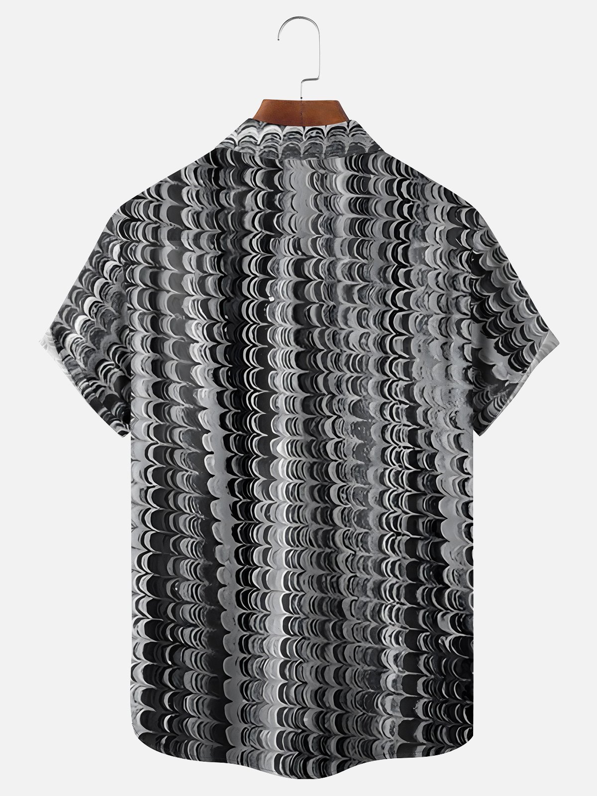 Moisture-wicking Abstract Art Chest Pocket Hawaiian Shirt