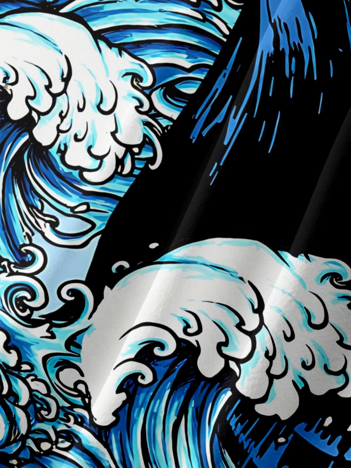 Moisture Wicking Ocean Shark Chest Pocke Holiday Hawaiian Shirt