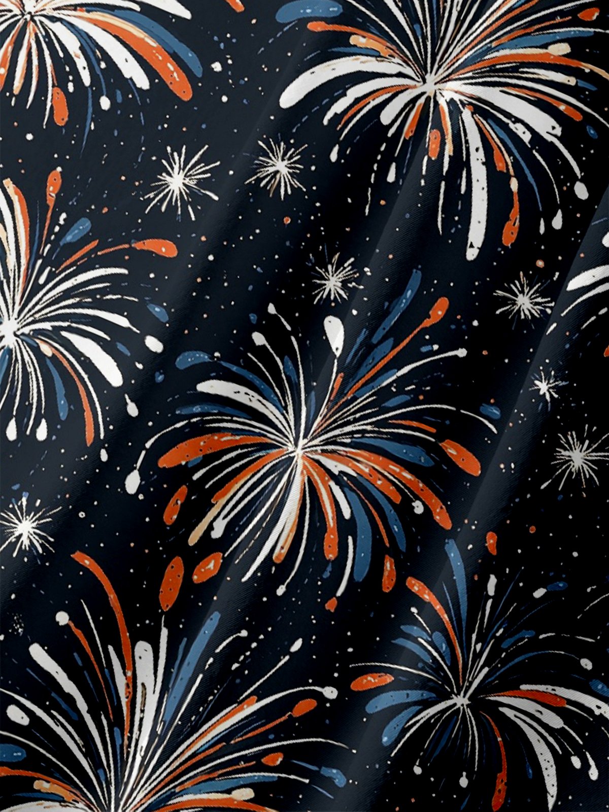 Moisture-wicking American Independence Day Memorial Day Cat Chest Pocket Bowling Shirt