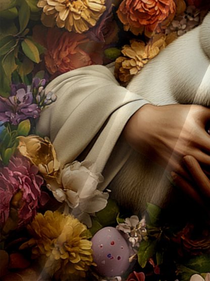 Moisture-wicking Easter Christian Jesus Bunny Rabbit Eggs Chest Pocket Casual Shirt