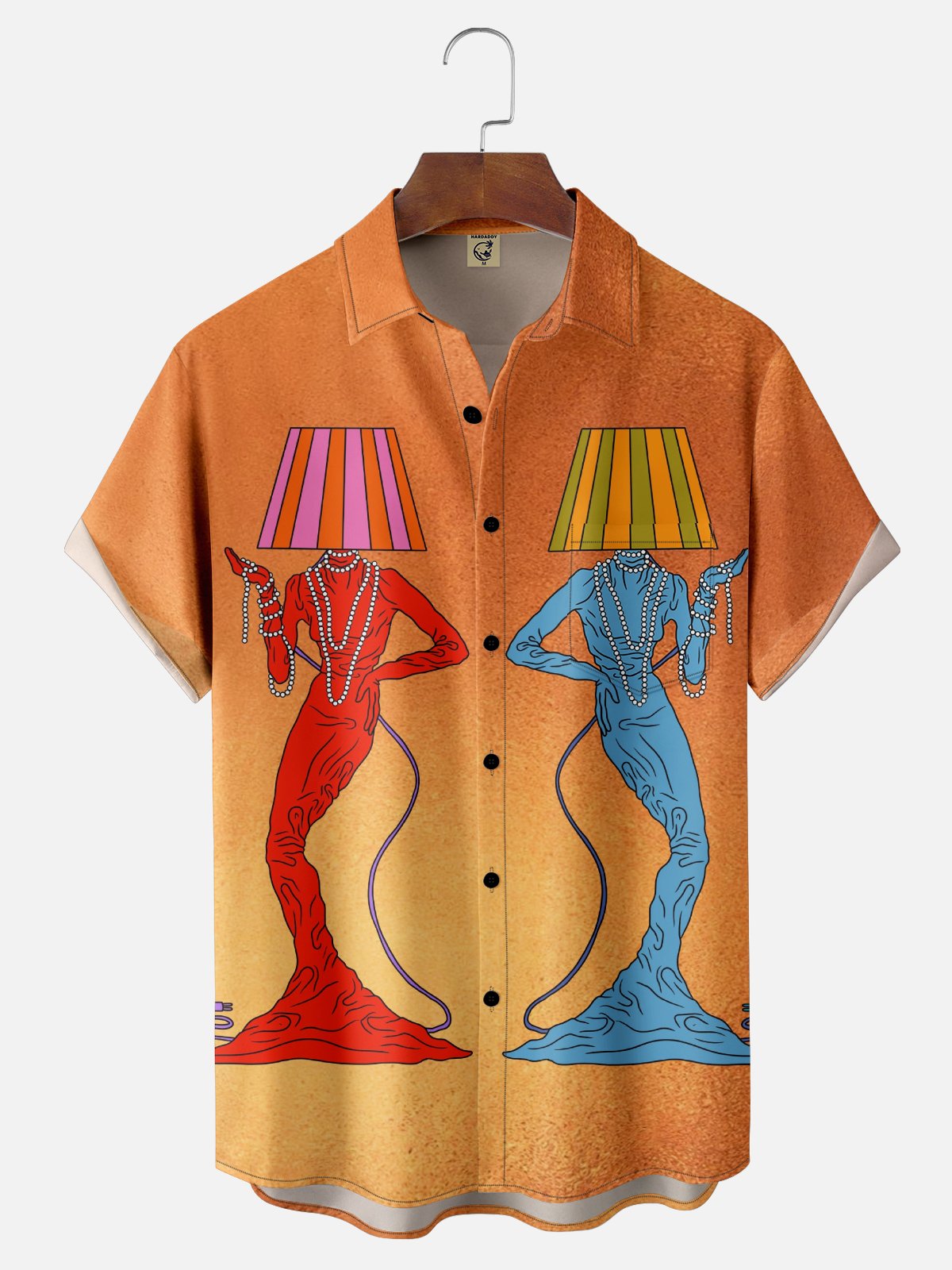 X Artist Janet Johnson Moisture Wicking Abstract Body Light Art Painting Chest Pocket Hawaiian Shirt