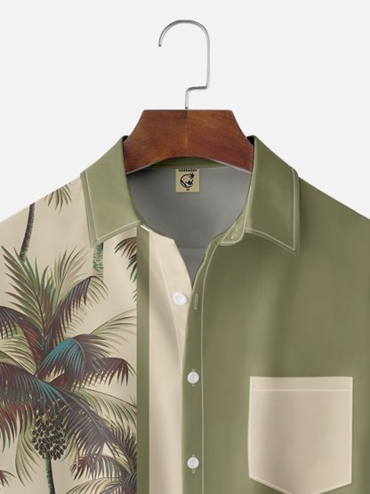 Men's Coconut Tree Casual Breathable Short Sleeve Hawaiian Shirt