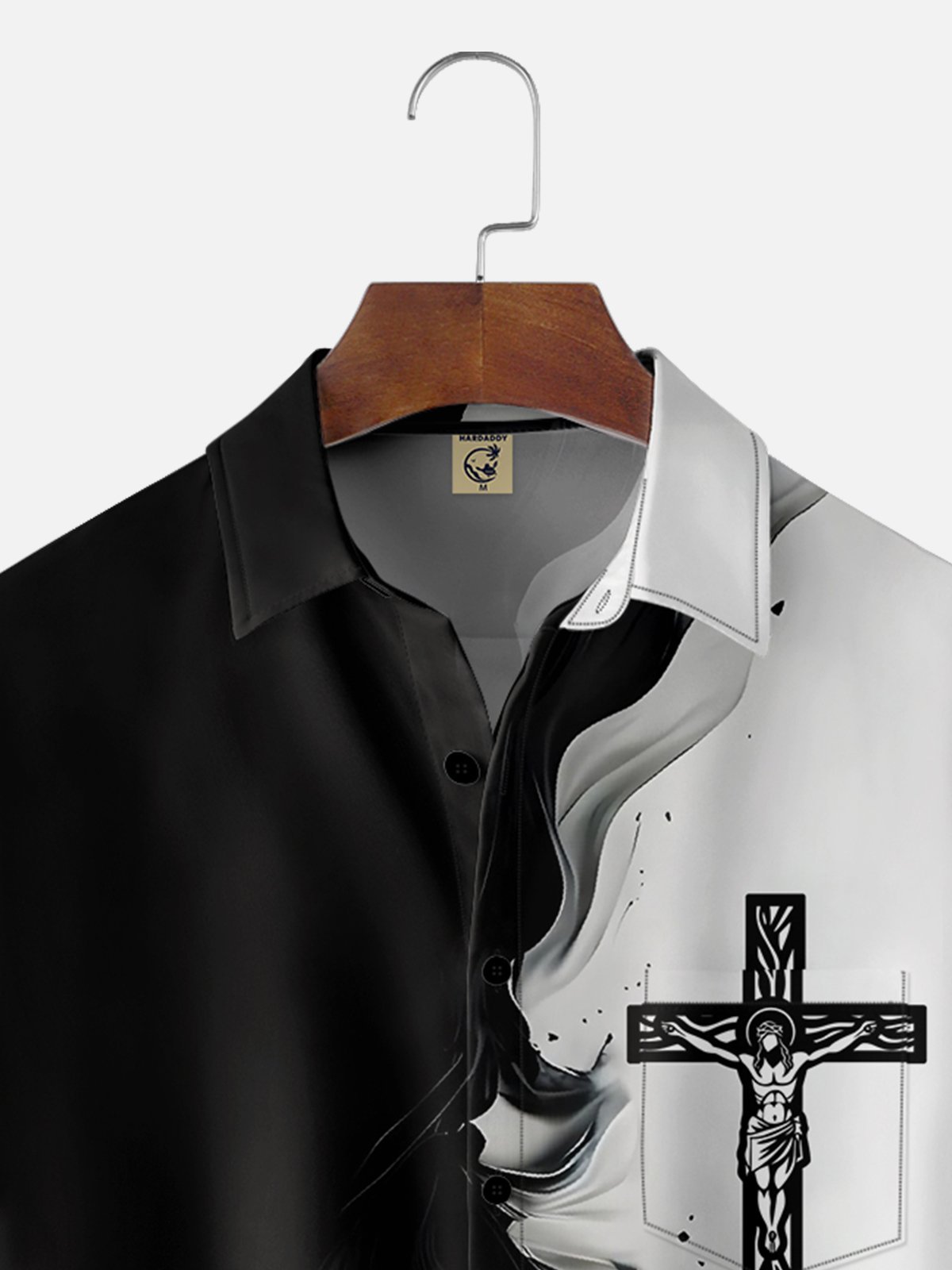 Moisture-wicking Easter Christian Cross Chest Pocket Casual Shirt