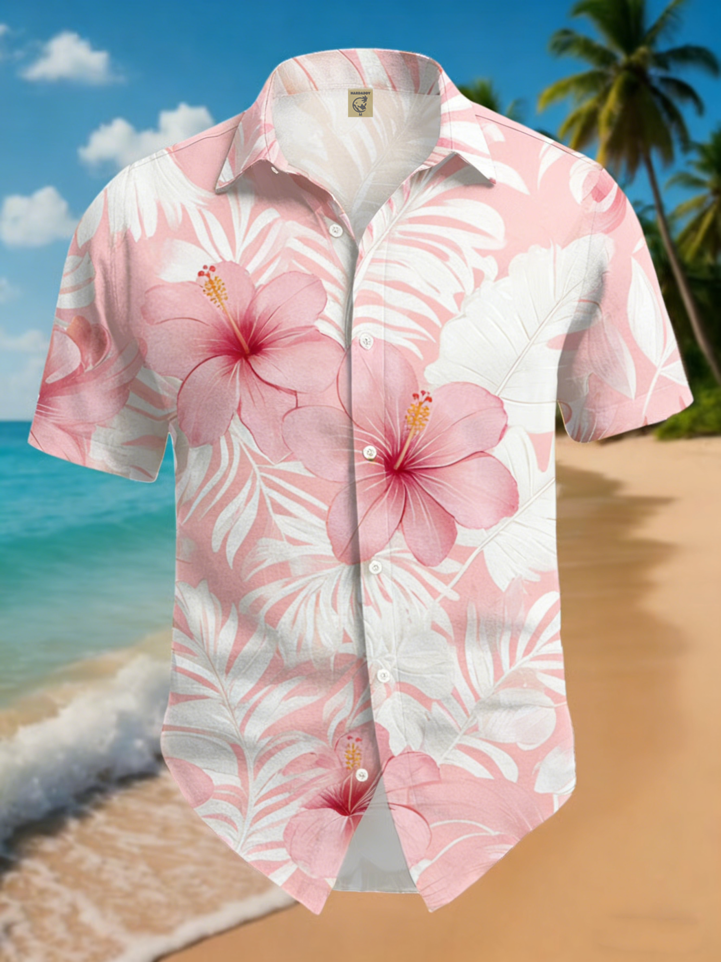 Moisture-wicking Floral Chest Pocket Hawaiian Shirt