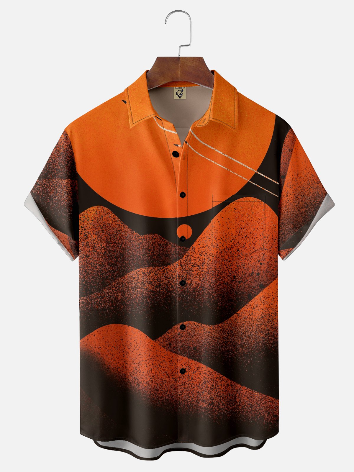 x Stephen Wade Moisture Wicking Abstract Art Geometric Chest Pocket Hawaiian Shirt