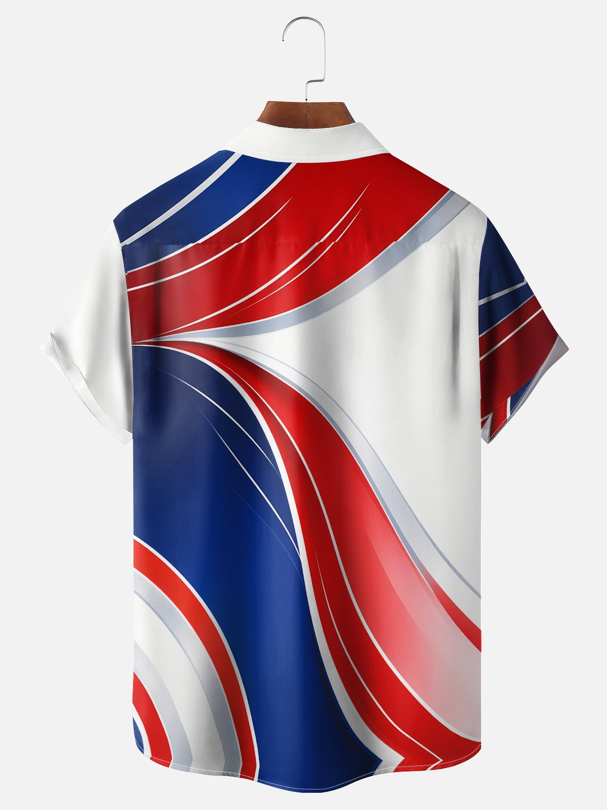 Moisture-Wicking U.S. Independence Day 250th Anniversary Commemorative Edition Chest Pocket Festive Hawaiian Shirt