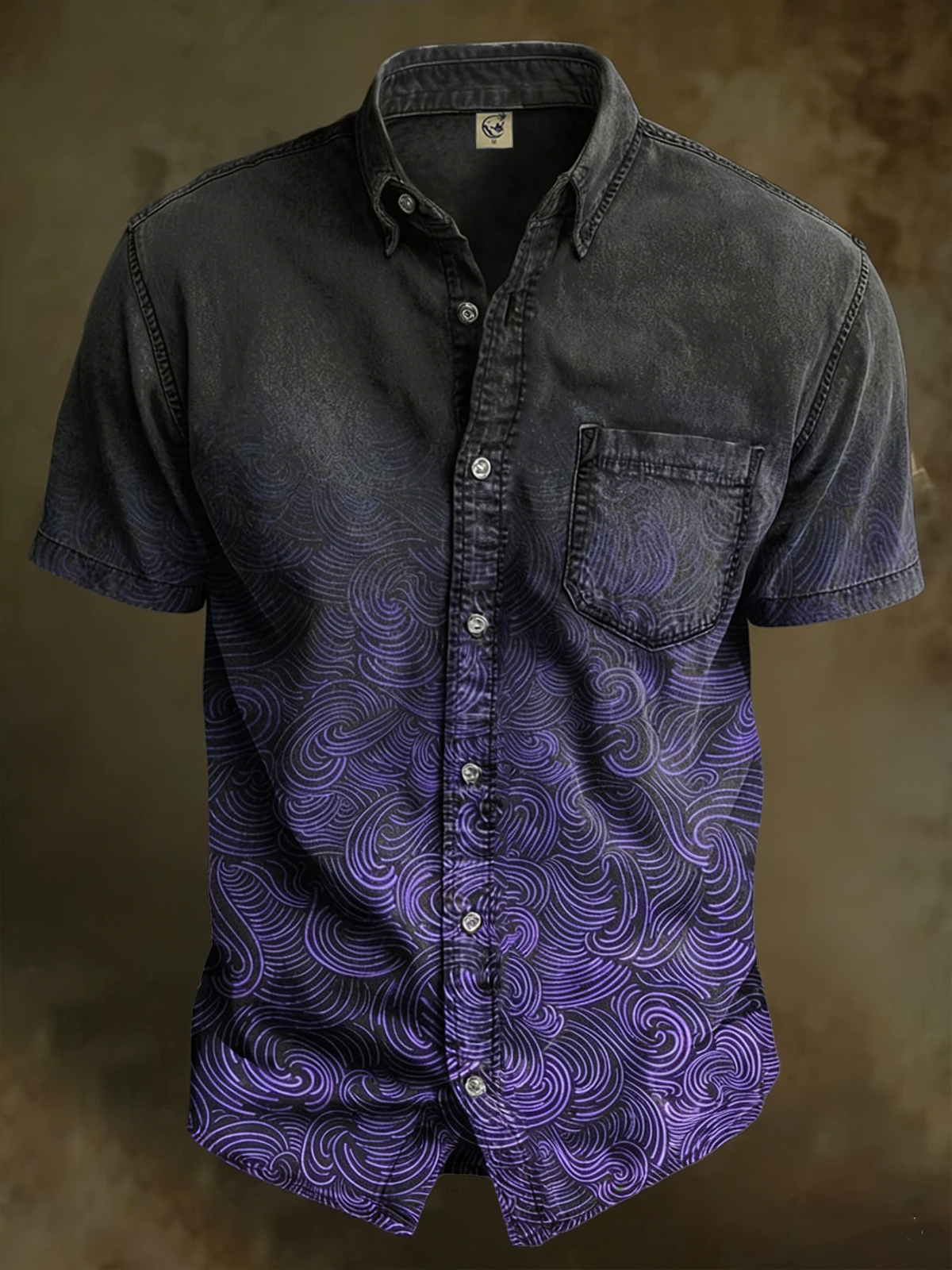 Moisture Wicking Abstract Gradient Chest Pocke Holiday Hawaiian Shirt