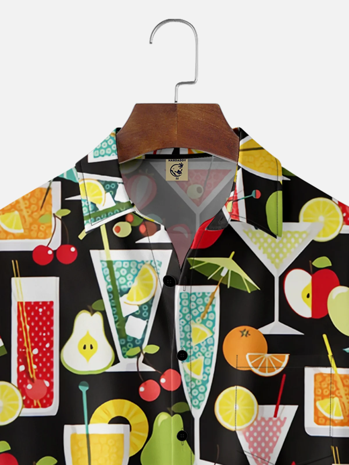 Cocktail Chest Pocket Short Sleeve Hawaiian Shirt