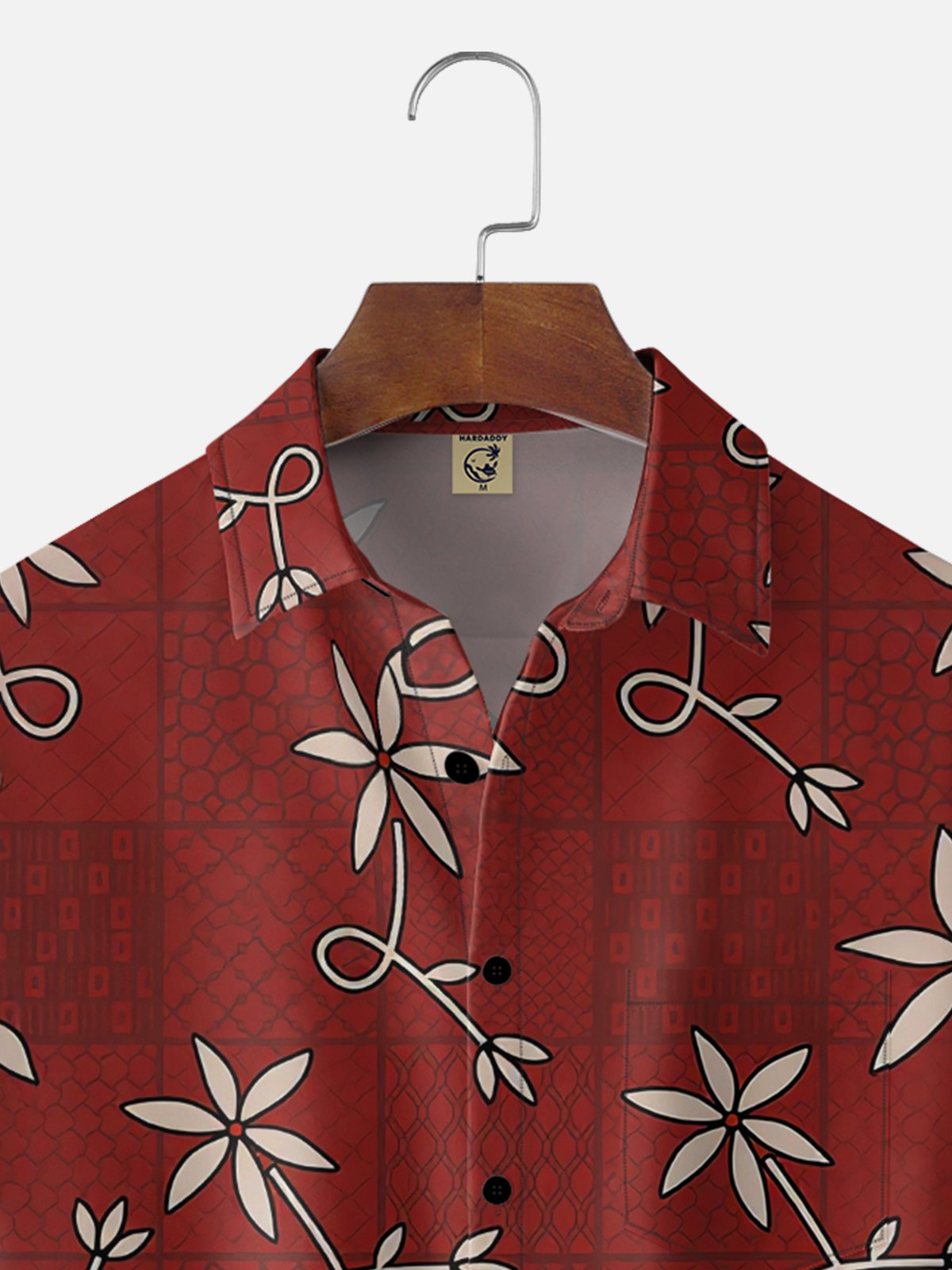 Moisture Wicking Floral Chest Pocke Holiday Hawaiian Shirt