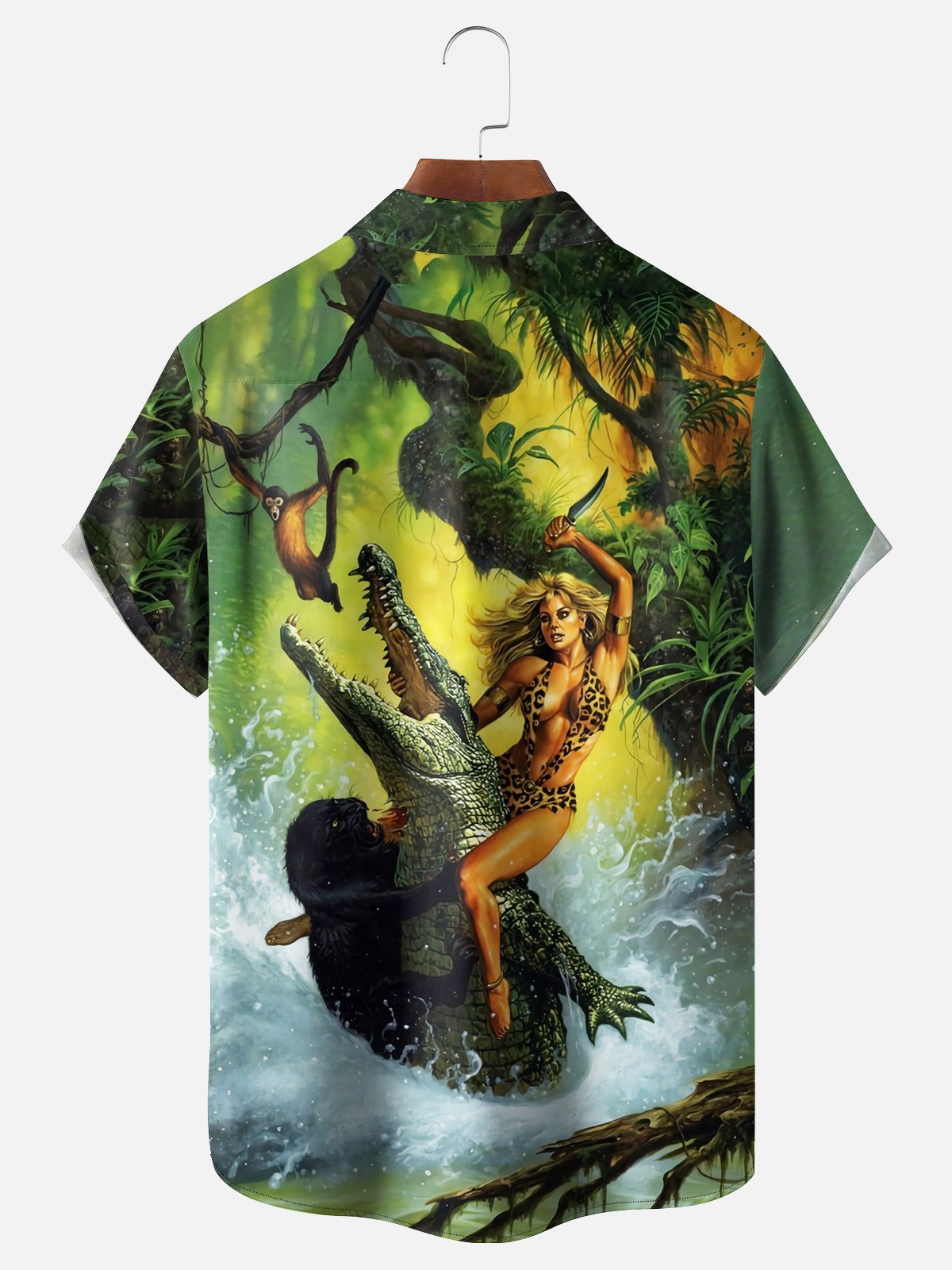 Moisture Wicking Alligator Beauty Battle Hawaiian Shirt
