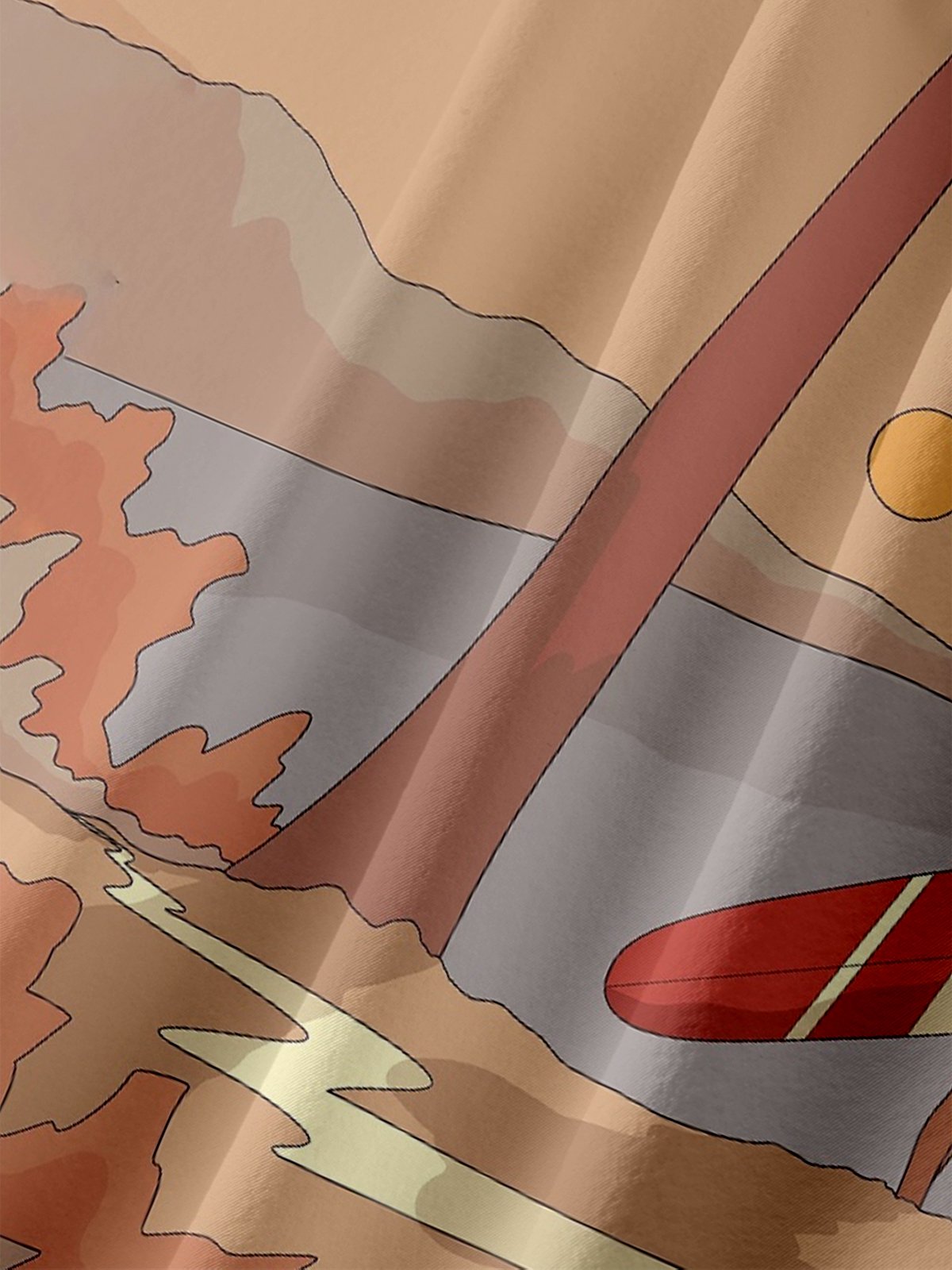 x Stephen Wade Moisture Wicking Seaside Coconut Tree Chest Pocket Hawaiian Shirt