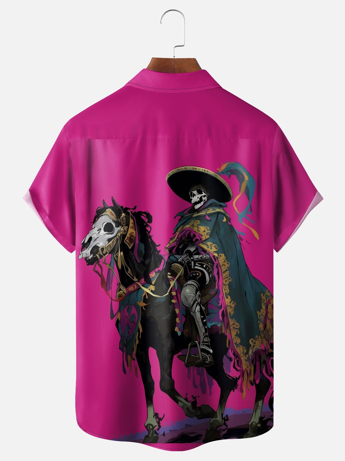 Moisture-wicking Cinco De Mayo Skull Mexican Culture Chest Pocket Casual Shirt