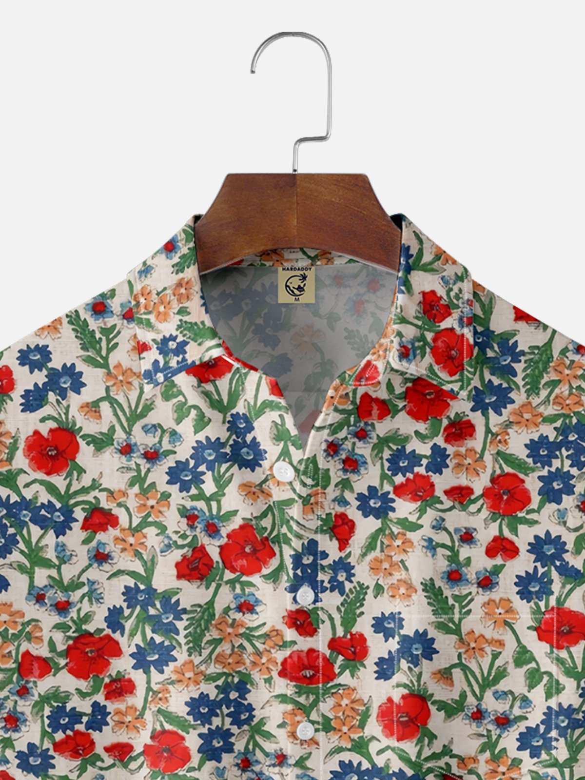 Moisture-wicking Floral Chest Pocket Hawaiian Shirt