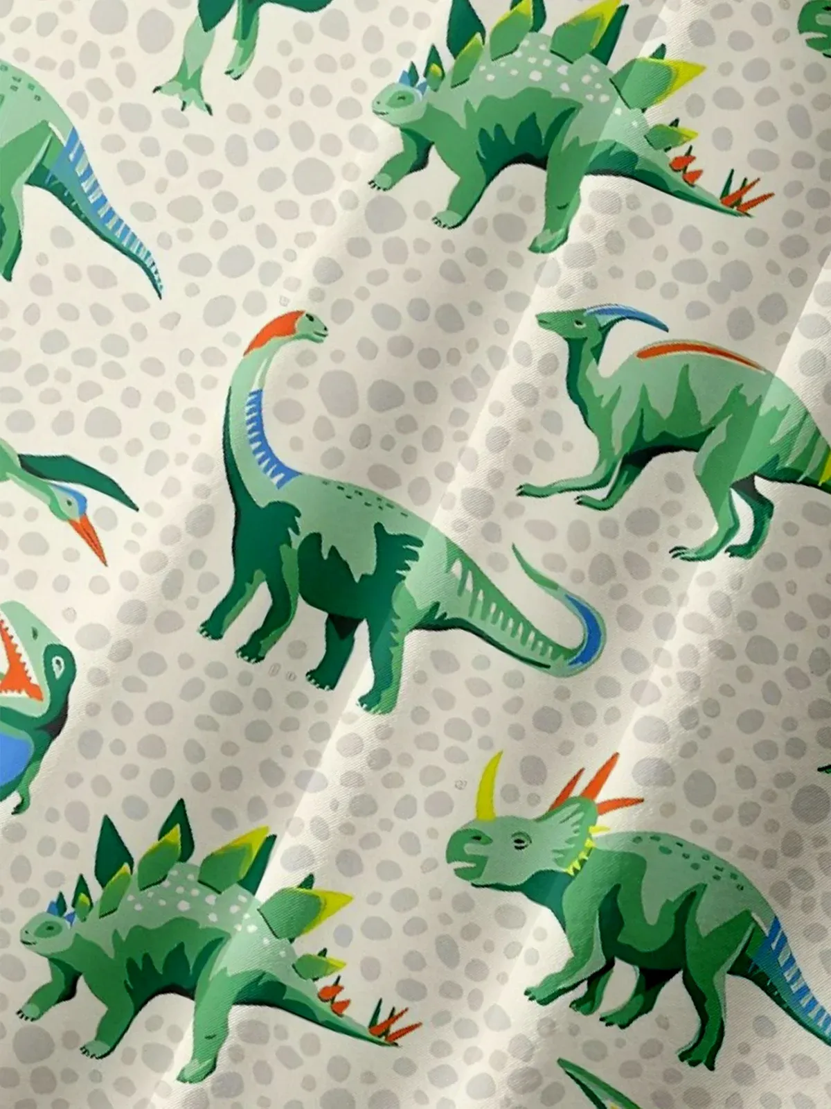 Dinosaurs Pattern Breathable Chest Pocket Hawaiian Shirt
