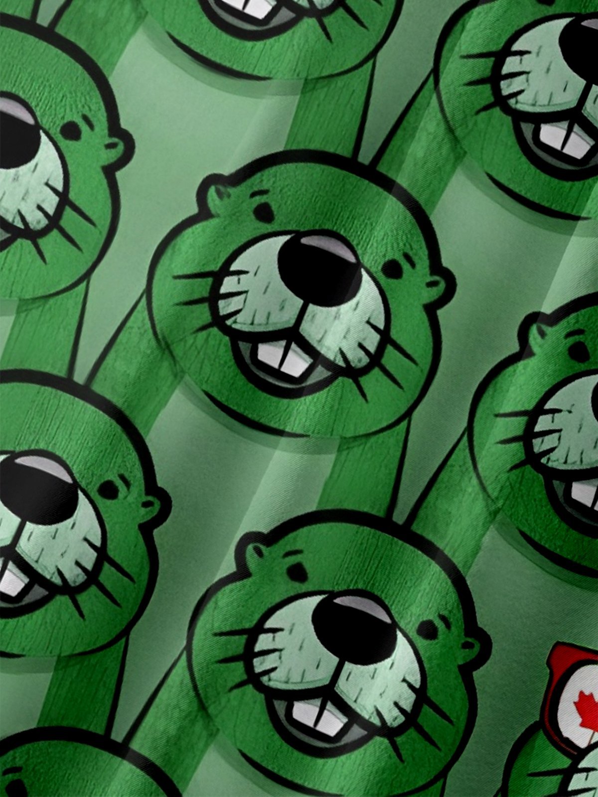 Moisture-wicking Canada Day Animal Maple Leaf Chest Pocket Hawaiian Shirt