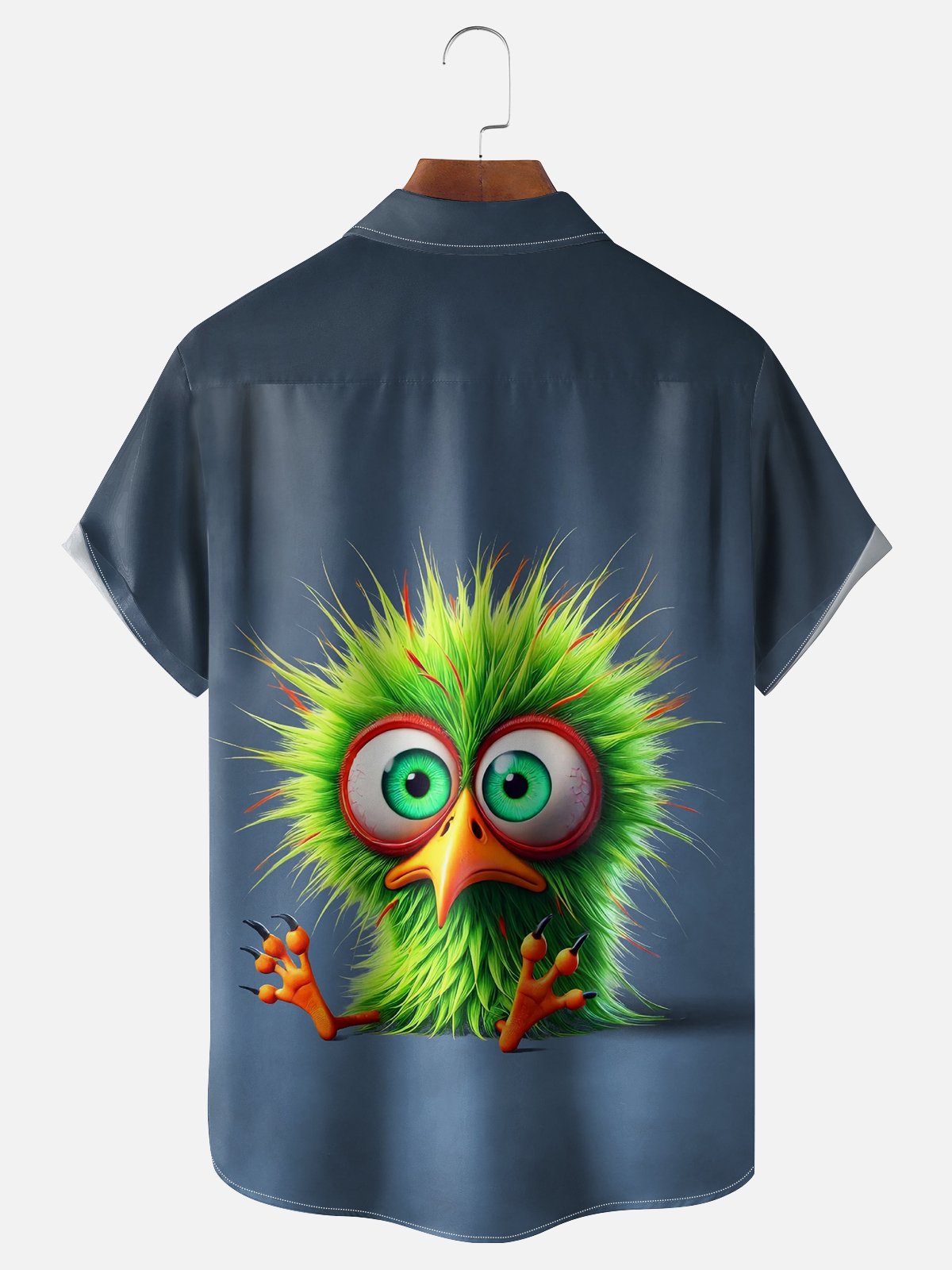 Moisture-wicking Silly Chicken Chest Pocket Hawaiian Shirt