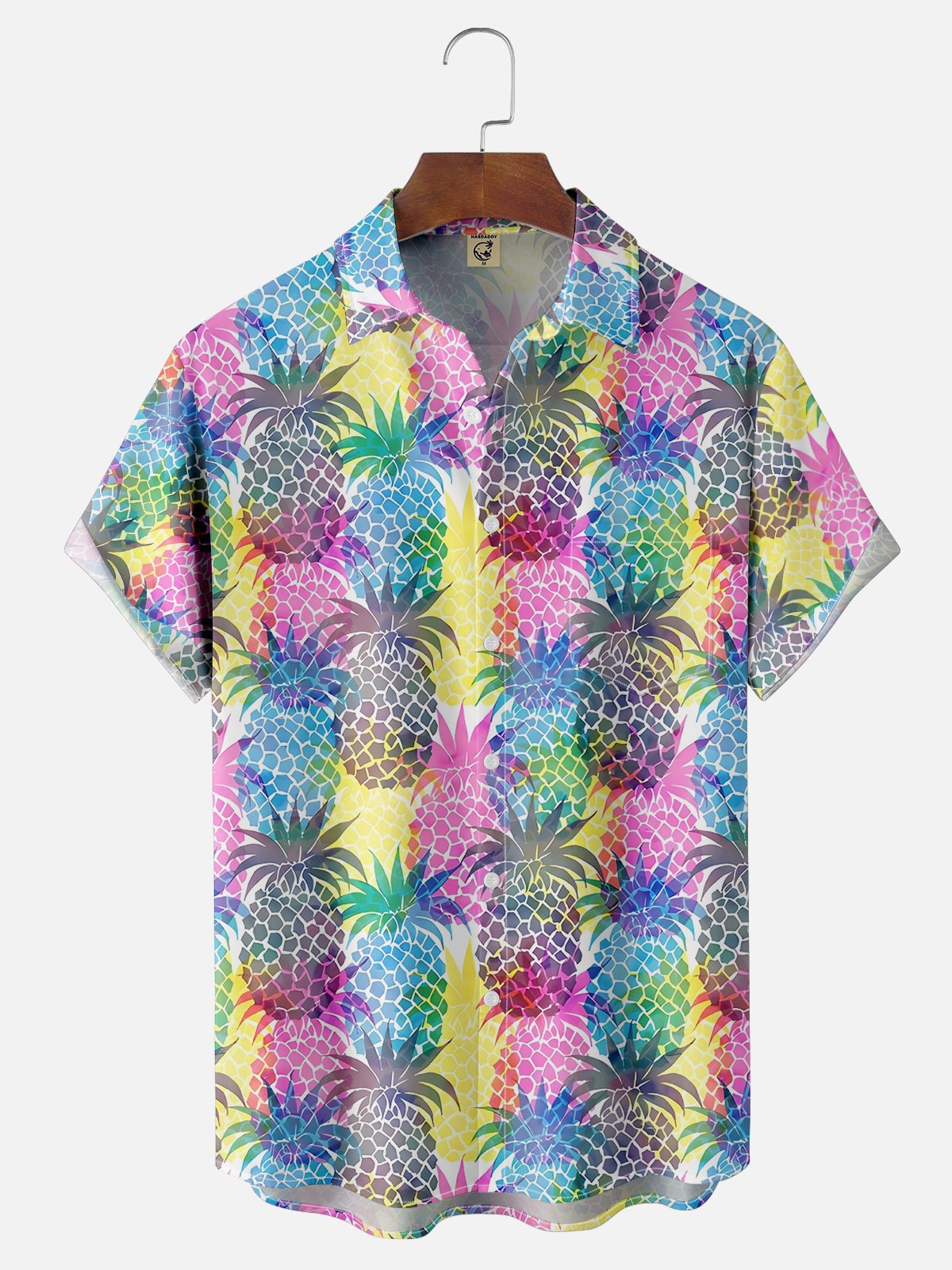 Moisture-wicking Dream Pineapple Chest Pocket Hawaiian Shirt