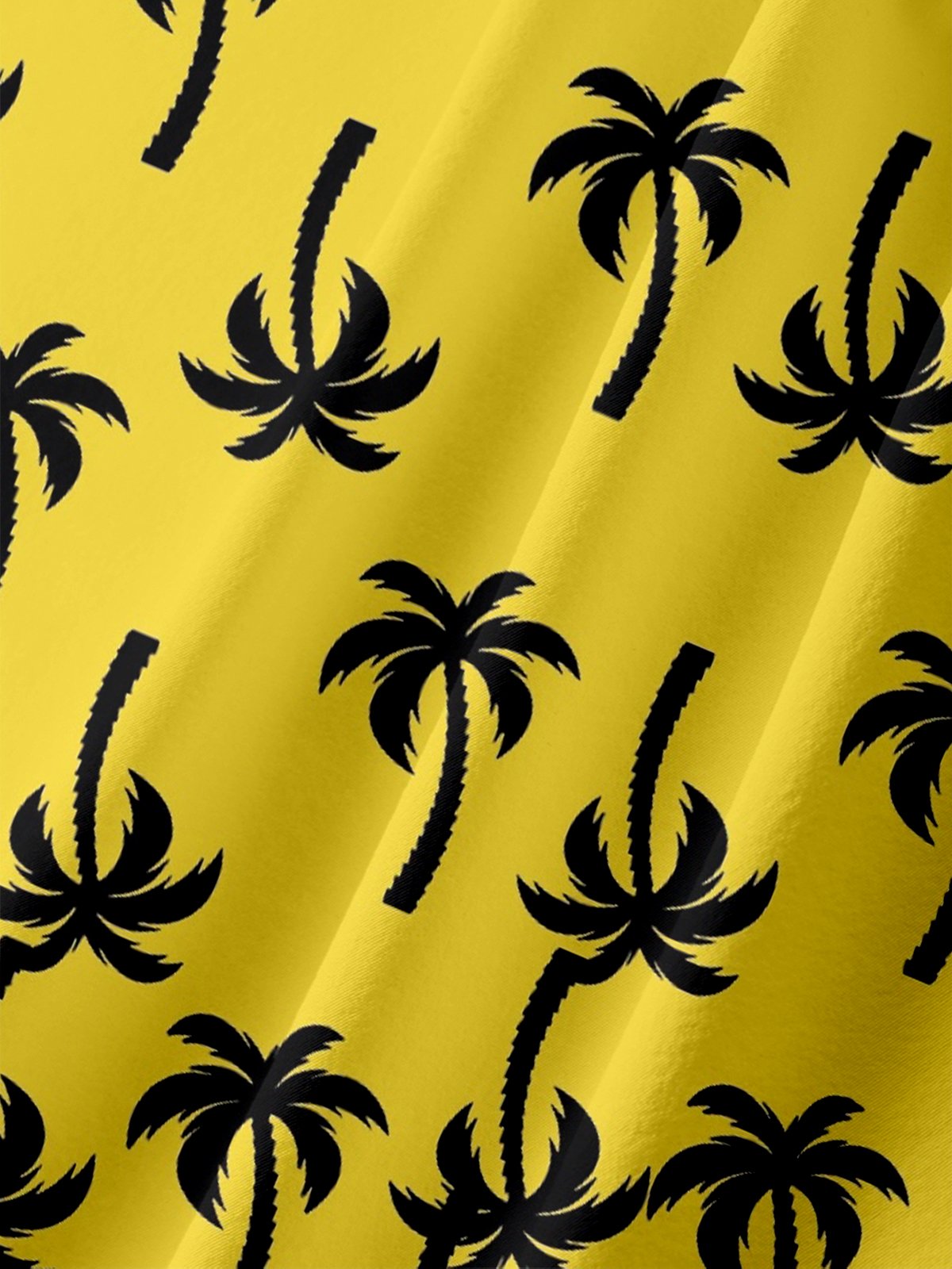Moisture-wicking Palm Tree Chest Pocket Hawaiian Shirt