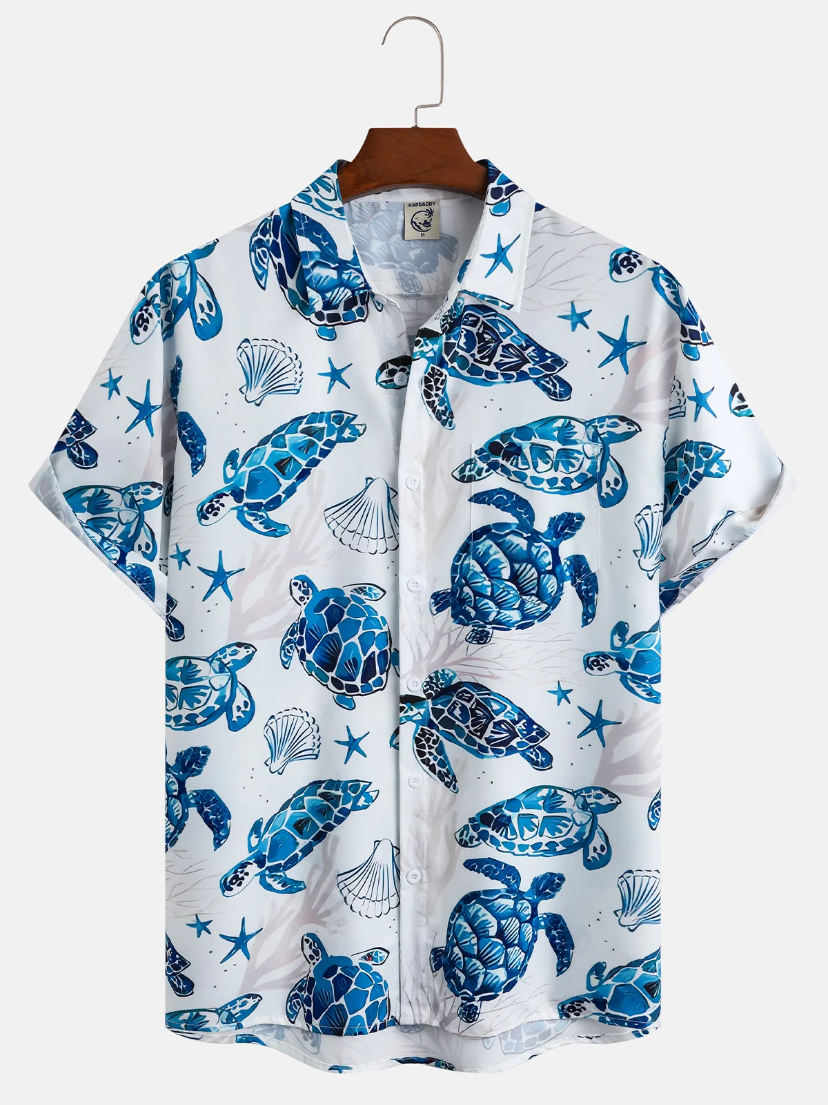 Sea Turtle Chest Pocket Short Sleeve Hawaiian Shirt