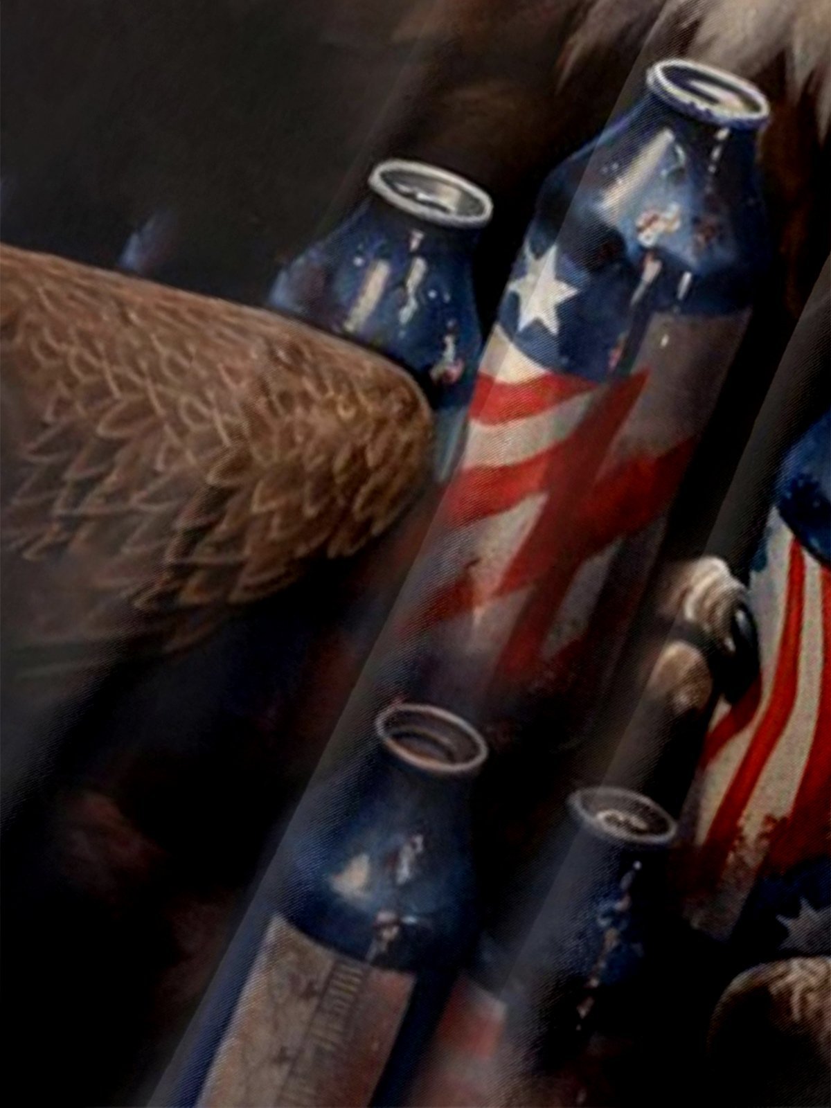Moisture-wicking Bald Eagle Party Chest Pocket Hawaiian Shirt
