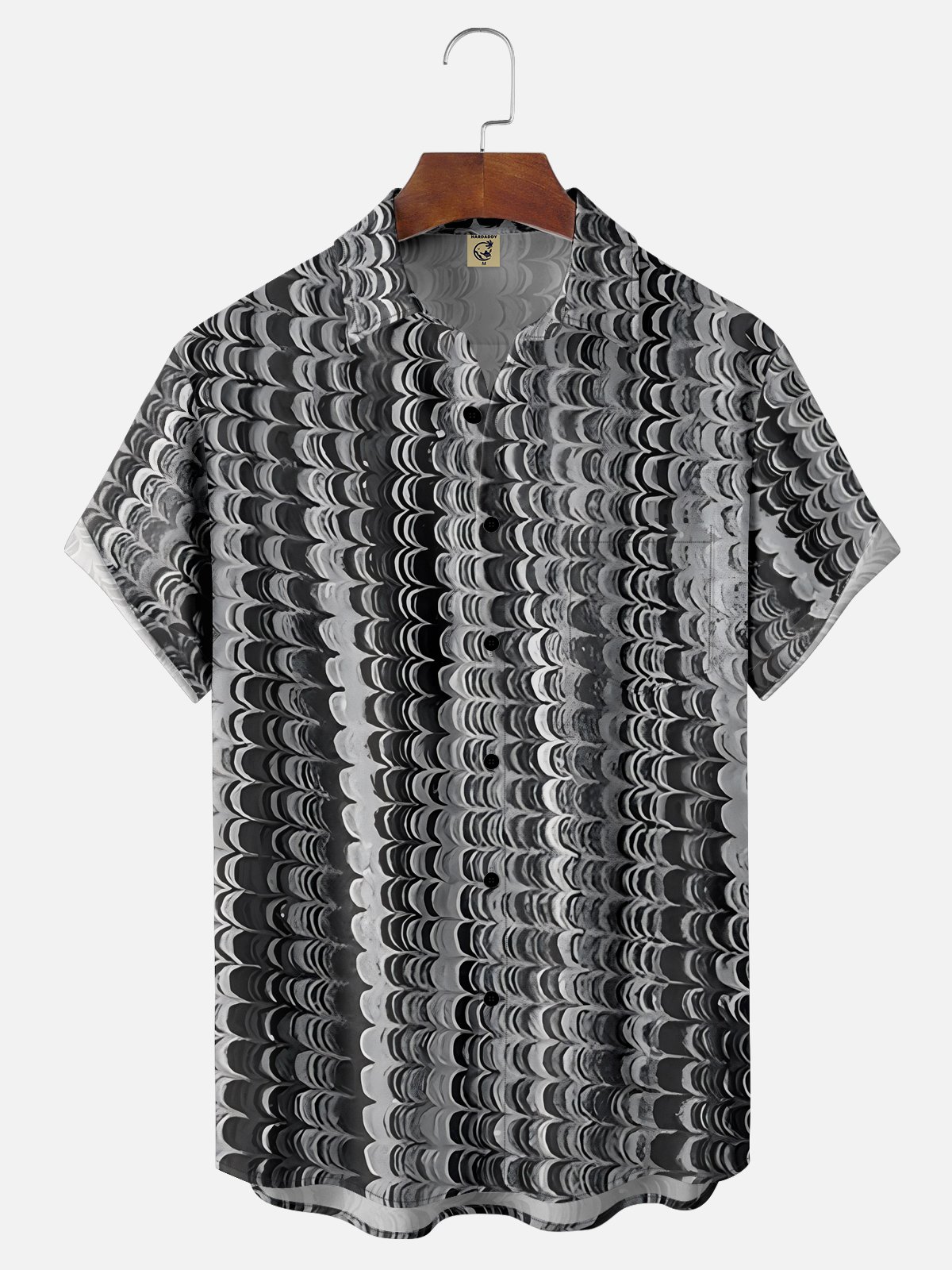 Moisture-wicking Abstract Art Chest Pocket Hawaiian Shirt