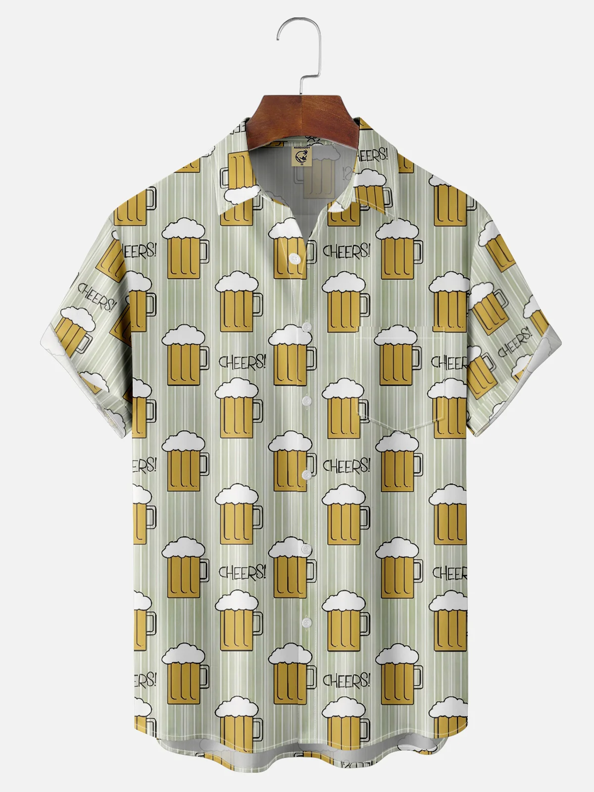 Moisture Wicking Beer Chest Pocket Hawaiian Shirt