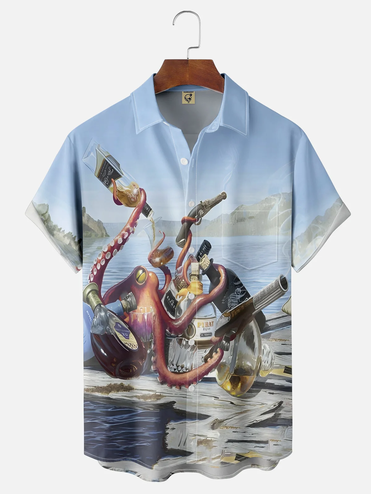 Moisture-wicking Octopus Hawaiian Shirt