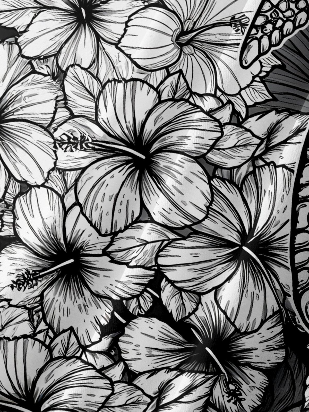 Moisture Wicking Botanical & Turtle Chest Pocket Holiday Hawaiian Shirt
