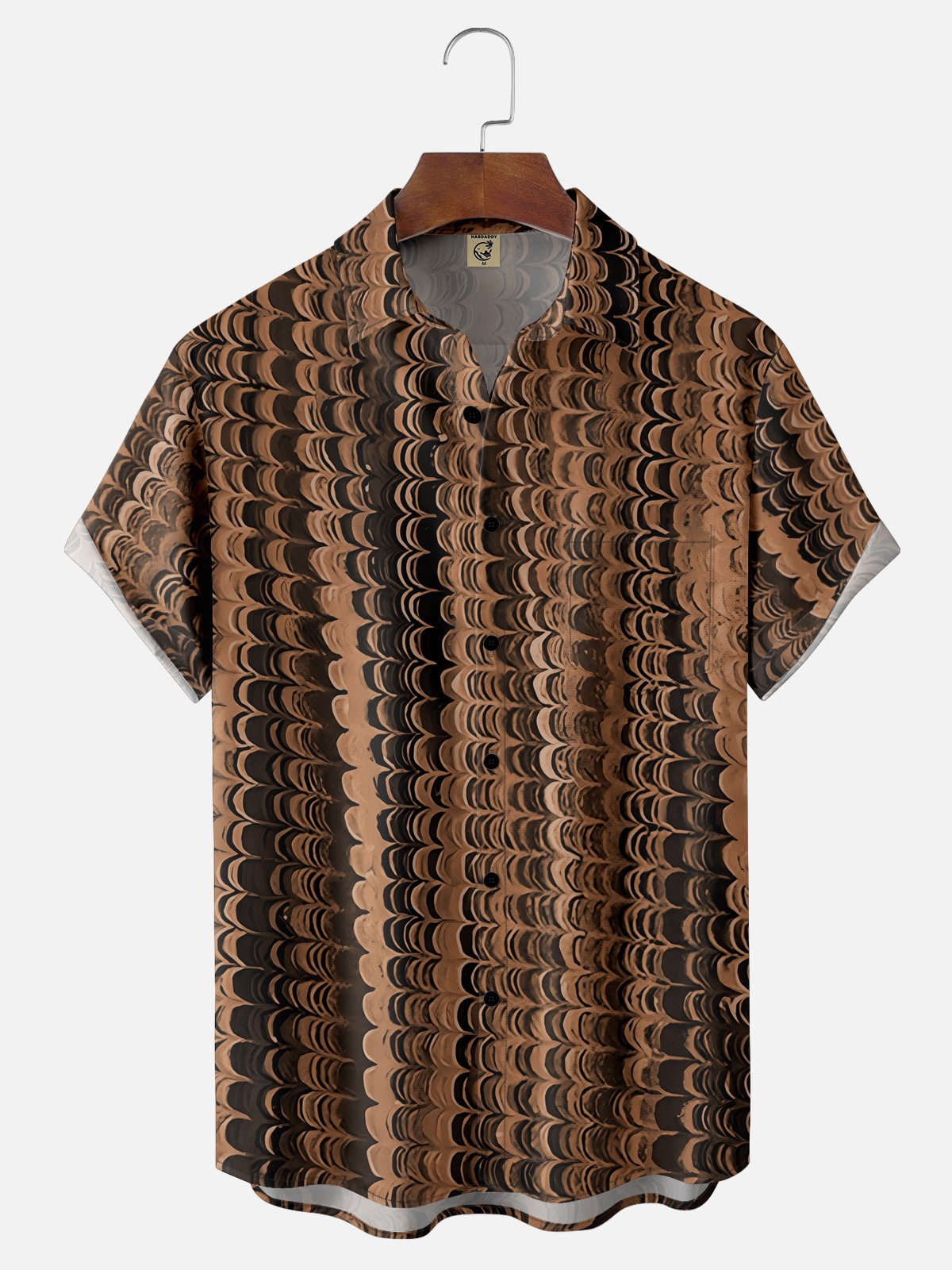 Moisture-wicking Abstract Art Chest Pocket Hawaiian Shirt