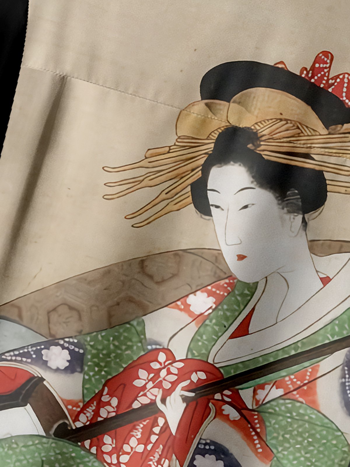 Japanese Beauty Chest Pocket Short Sleeve Hawaiian Shirt