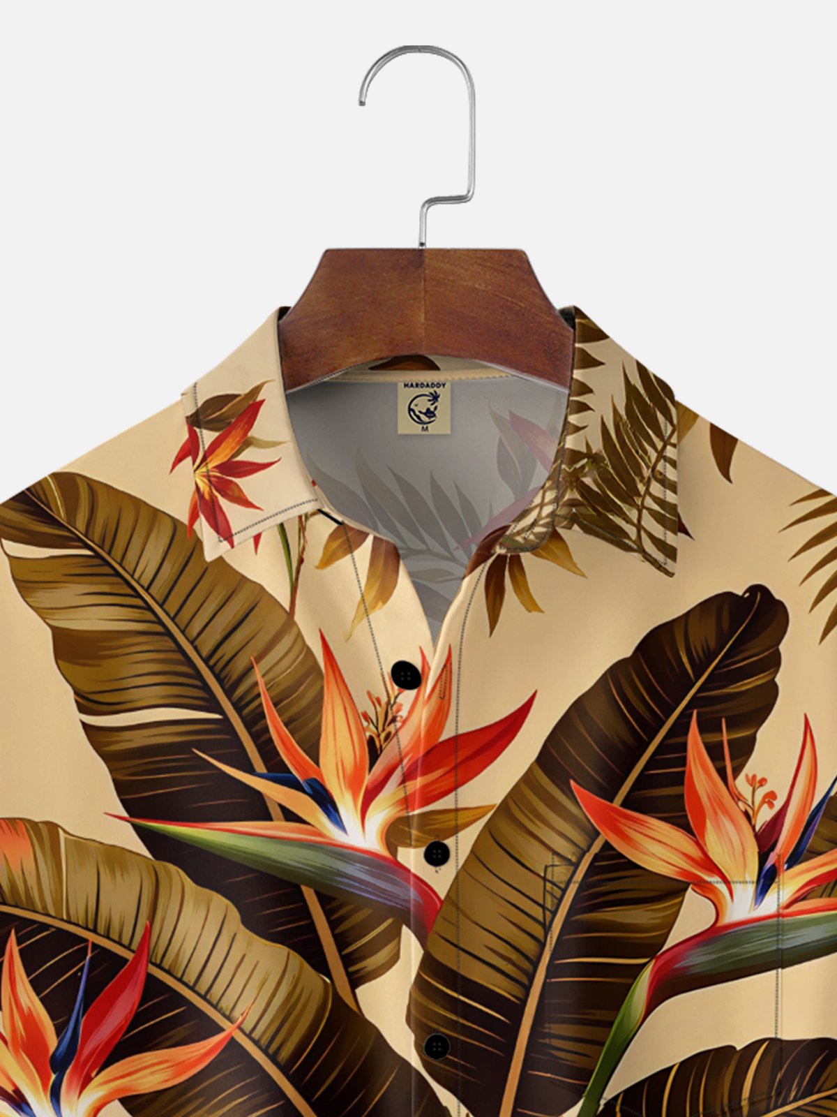 Moisture-Wicking Ombré Bird of Paradise  Chest Pocket Hawaiian Shirt