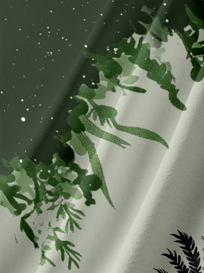 Moisture-wicking Tropical Palm Tree Chest Pocket Hawaiian Shirt