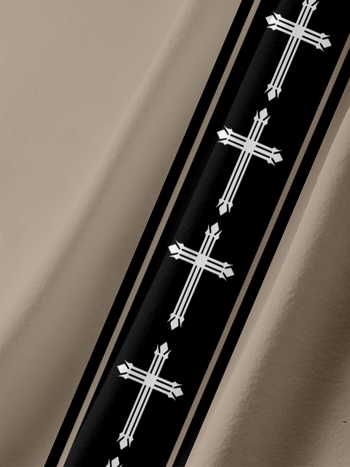 Moisture-wicking Easter Christian Cross Chest Pocket Bowling Shirt