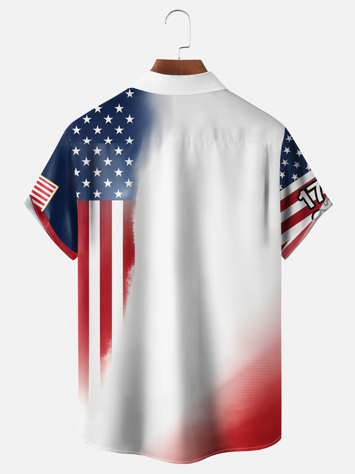 Moisture Wicking 250th Anniversary Of The United States Independence Day Chest Pocket Holiday Hawaiian Shirt