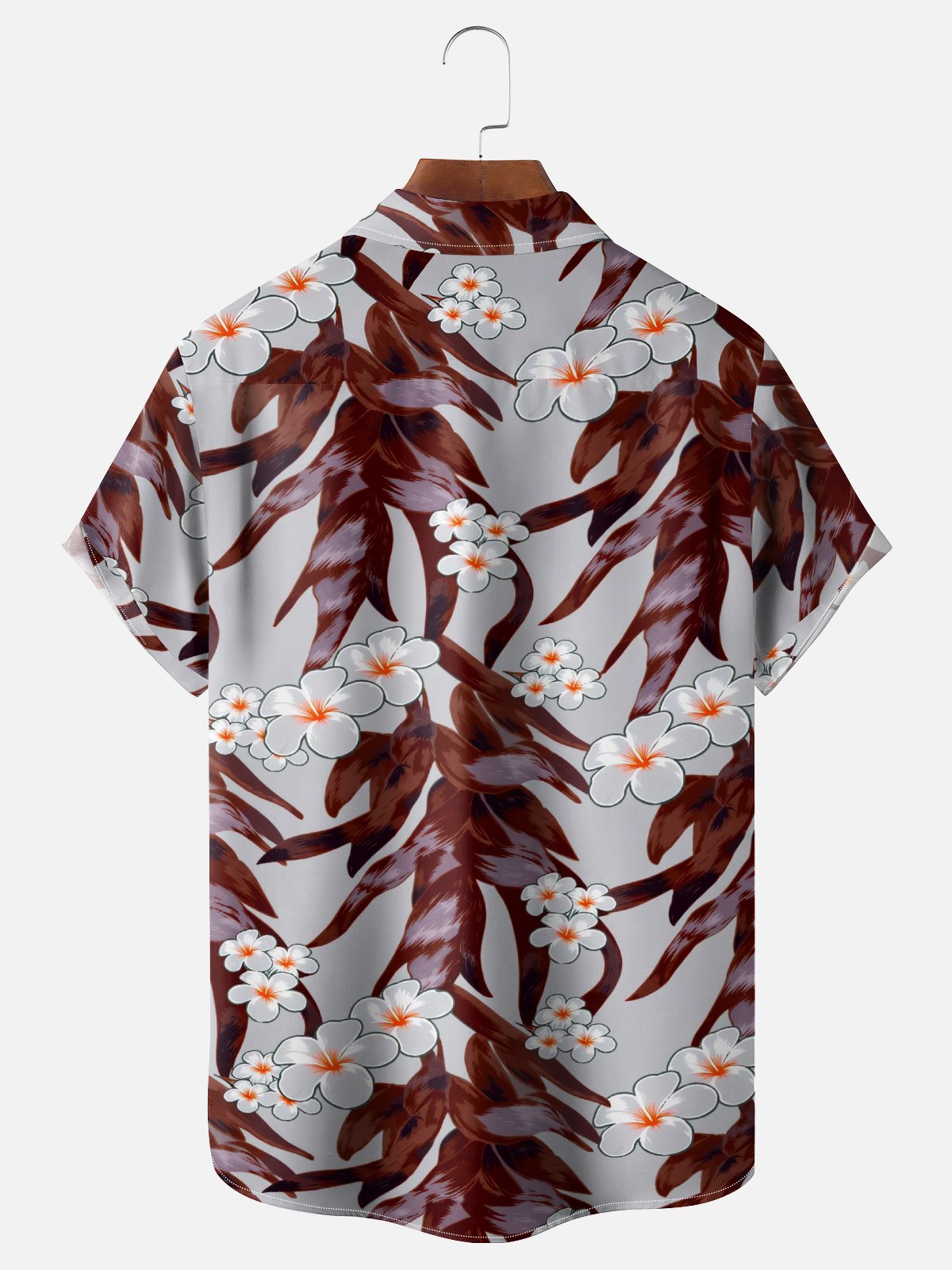 Moisture Wicking Floral Chest Pocke Holiday Hawaiian Shirt