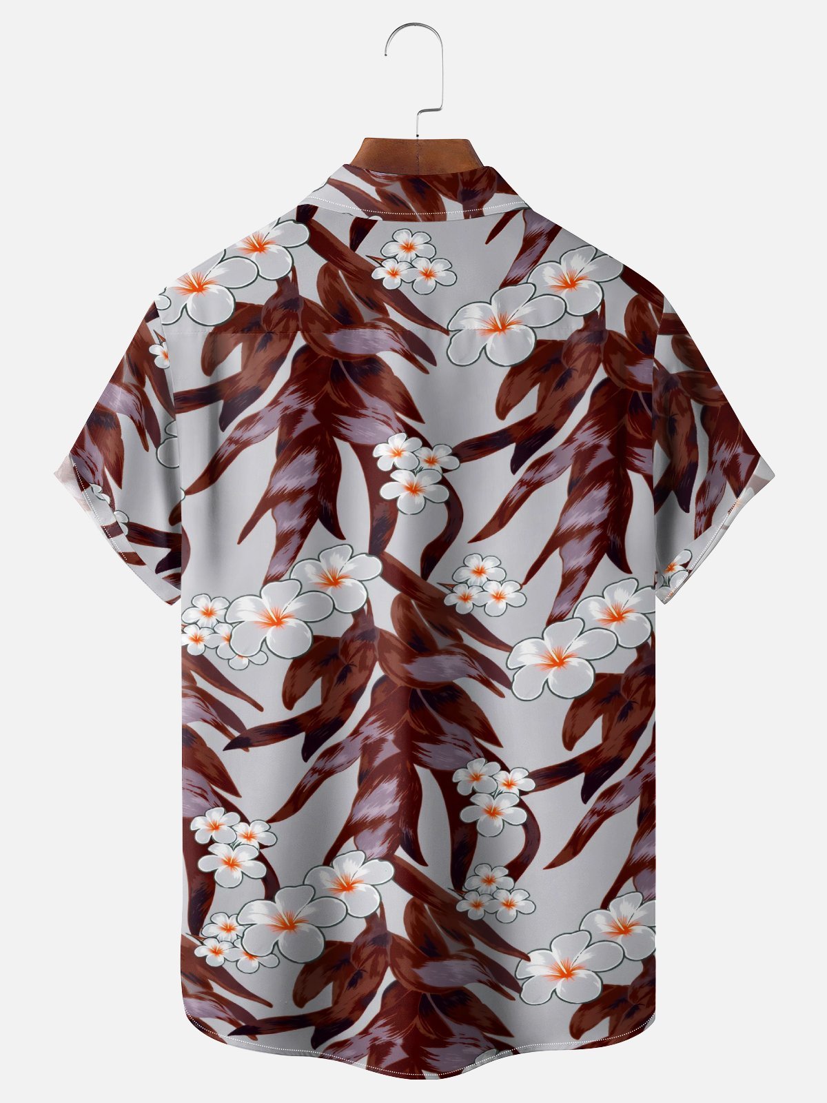 Moisture Wicking Floral Chest Pocke Holiday Hawaiian Shirt