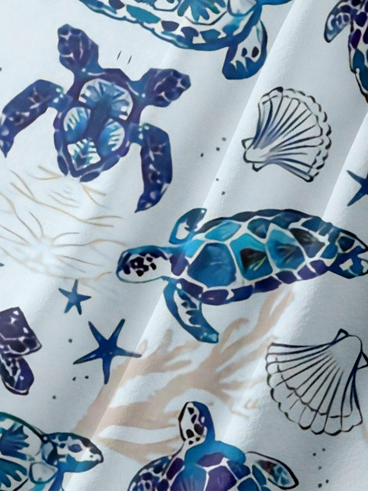 Sea Turtle Chest Pocket Short Sleeve Hawaiian Shirt