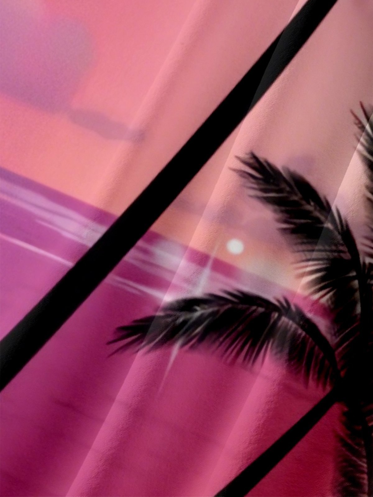 Moisture-wicking Palm Tree Chest Pocket Hawaiian Shirt