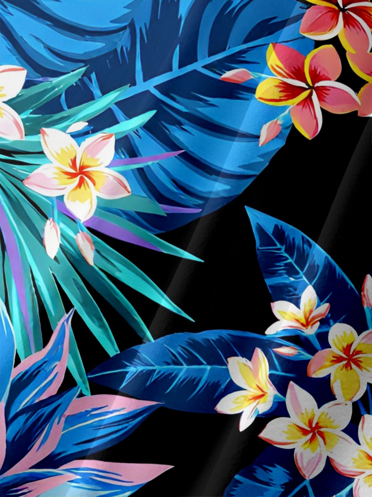 Moisture Wicking Floral Chest Pocke Holiday Hawaiian Shirt