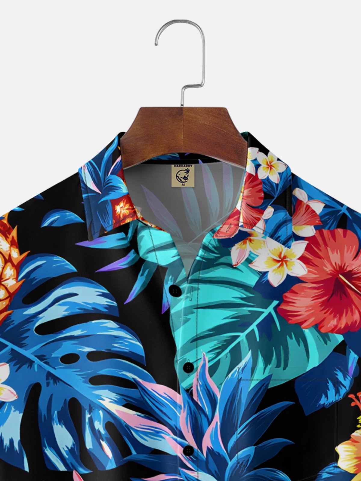 Moisture Wicking Floral Chest Pocke Holiday Hawaiian Shirt