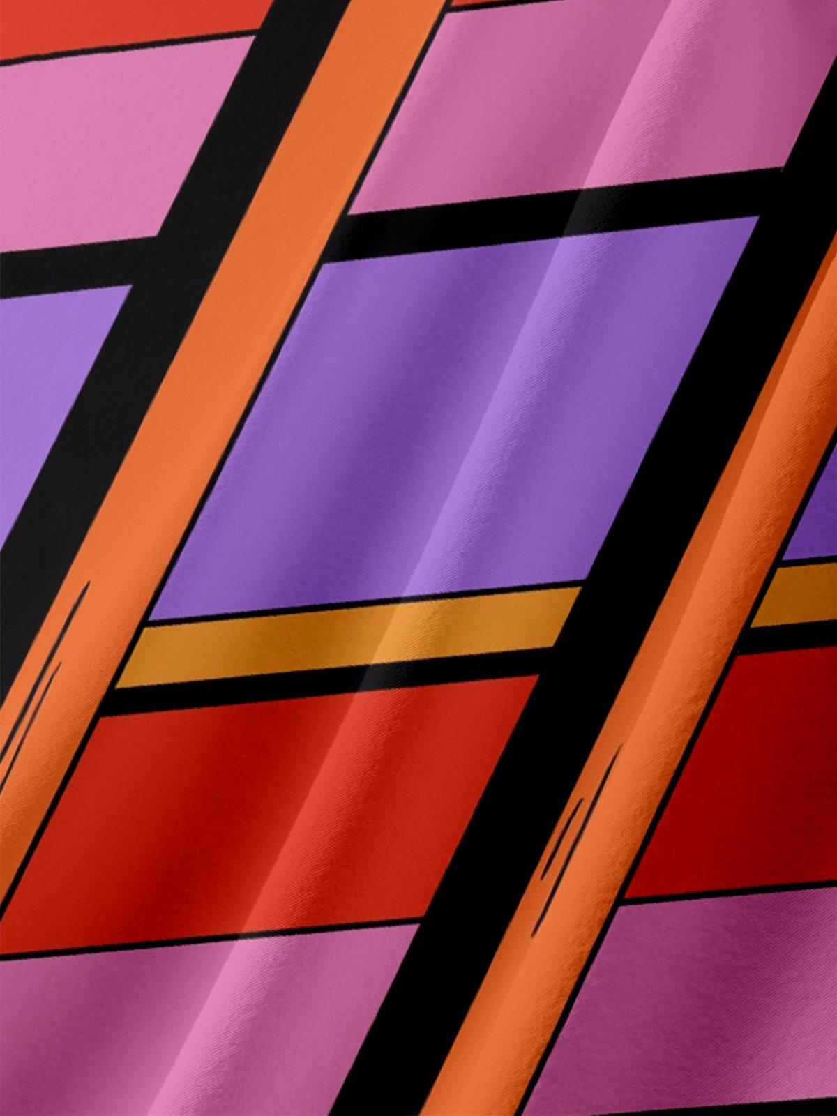 X Artist Janet Johnson Moisture Wicking Abstract Cat Painting Chest Pocket Hawaiian Shirt