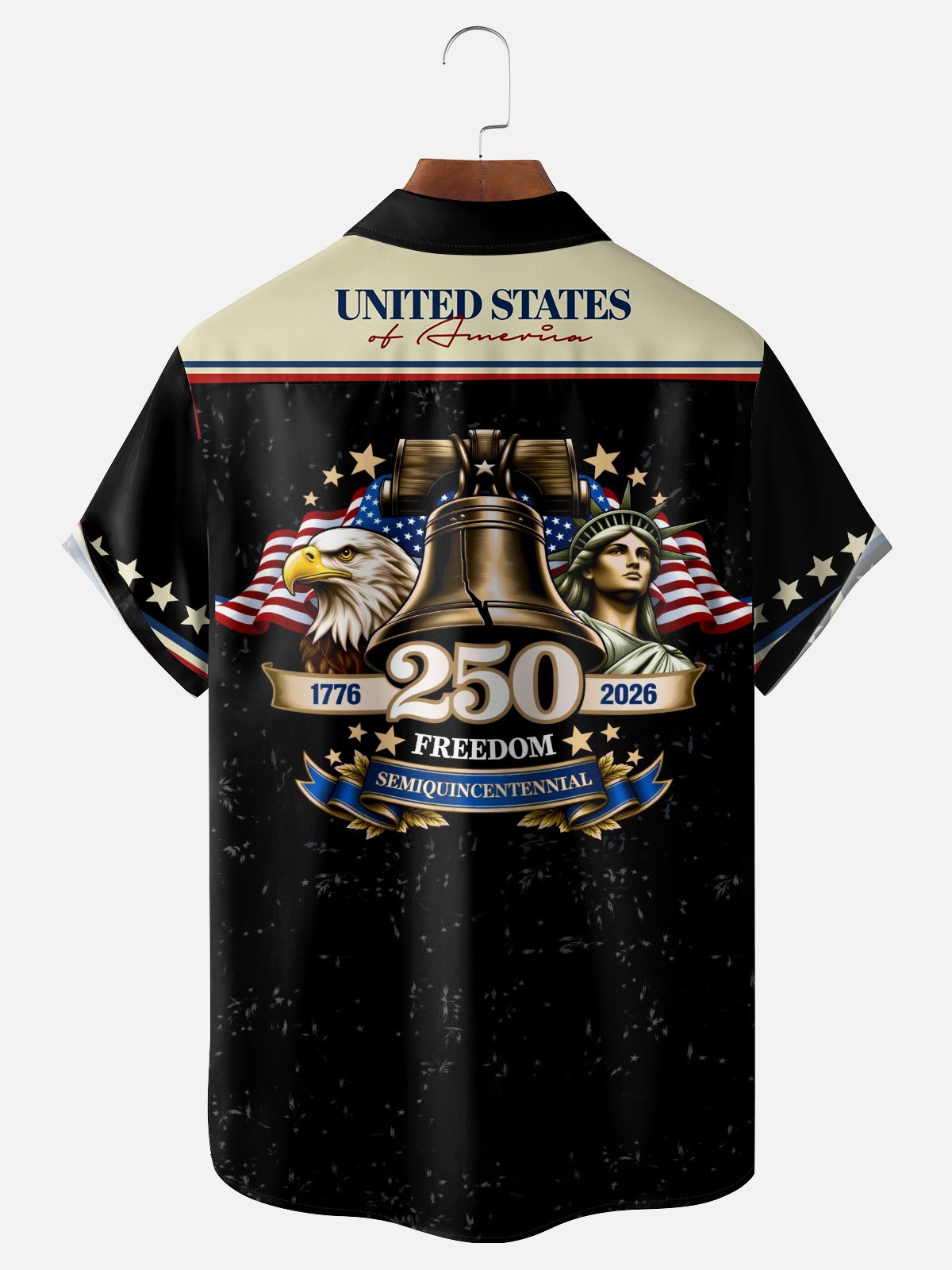 Moisture Wicking 250th Anniversary Of The United States Independence Day Chest Pocket Holiday Hawaiian Shirt