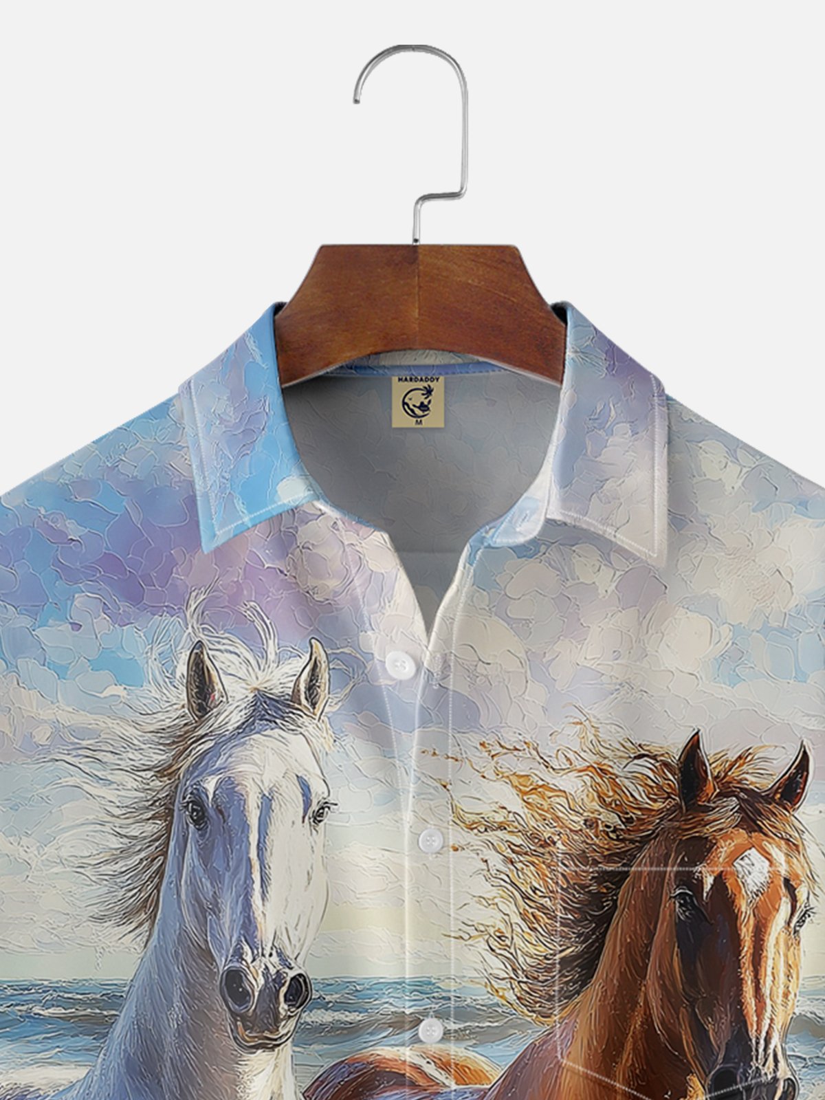 Moisture-wicking Kentucky Derby Horse Racing Chest Pocket Casual Shirt