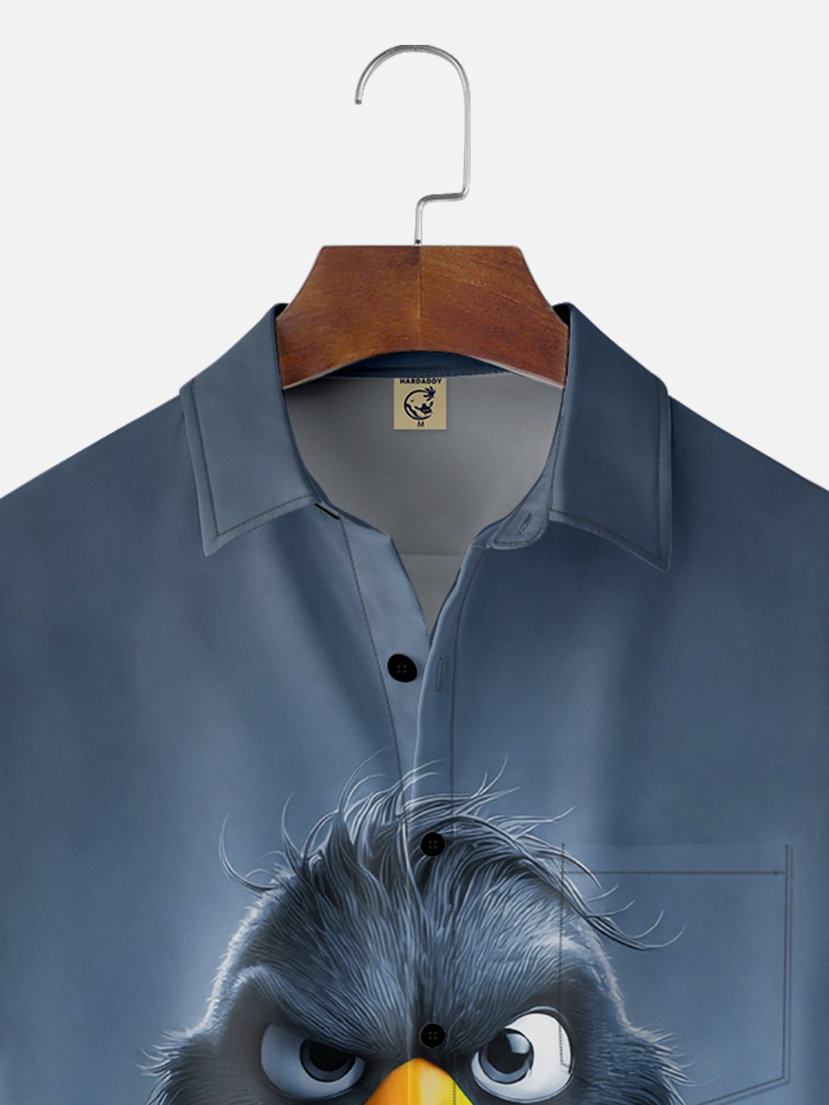 Moisture-wicking Angry Duck Chest Pocket Hawaiian Shirt