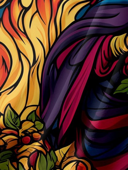 Moisture-wicking Easter Christian Virgin Mary Jesus Chest Pocket Casual Shirt