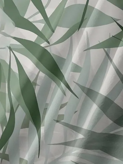 Moisture-wicking Palm Leaf Chest Pocket Hawaiian Shirt