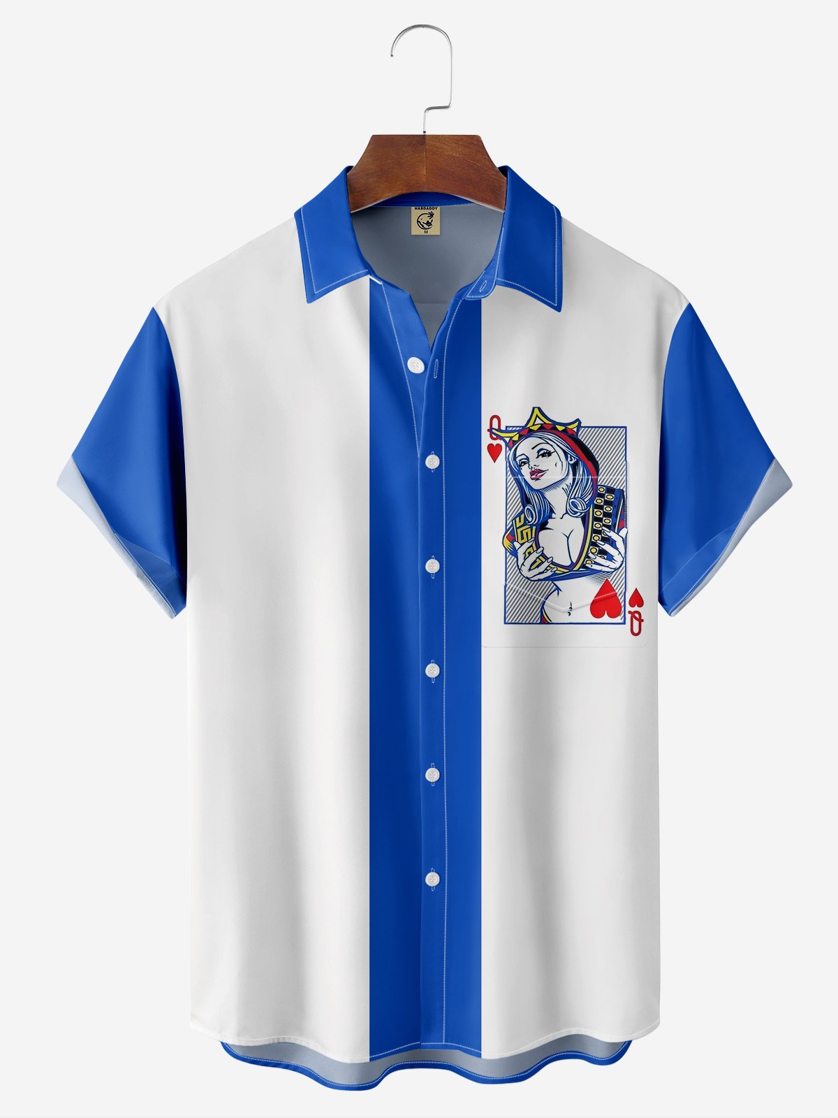 Poker Beauty Chest Pocket Short Sleeve Hawaiian Shirt
