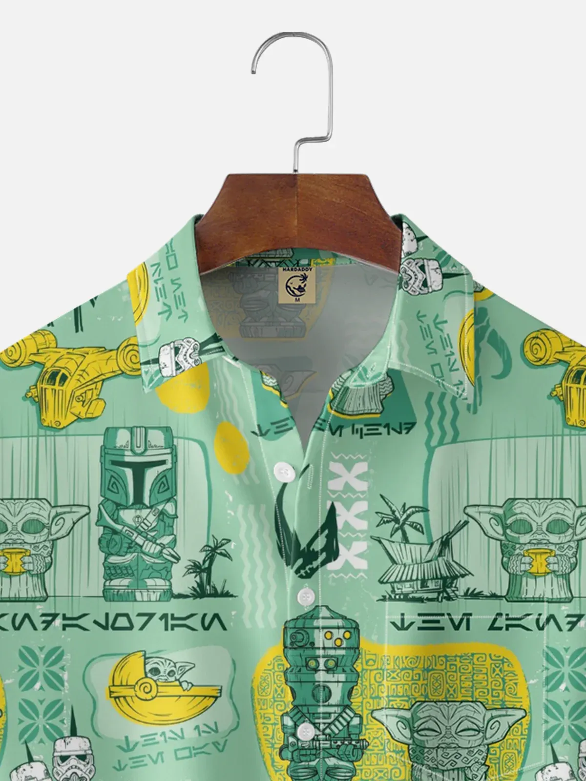 Moisture-wicking Traditional Tiki Star Chest Pocket Hawaiian Shirt